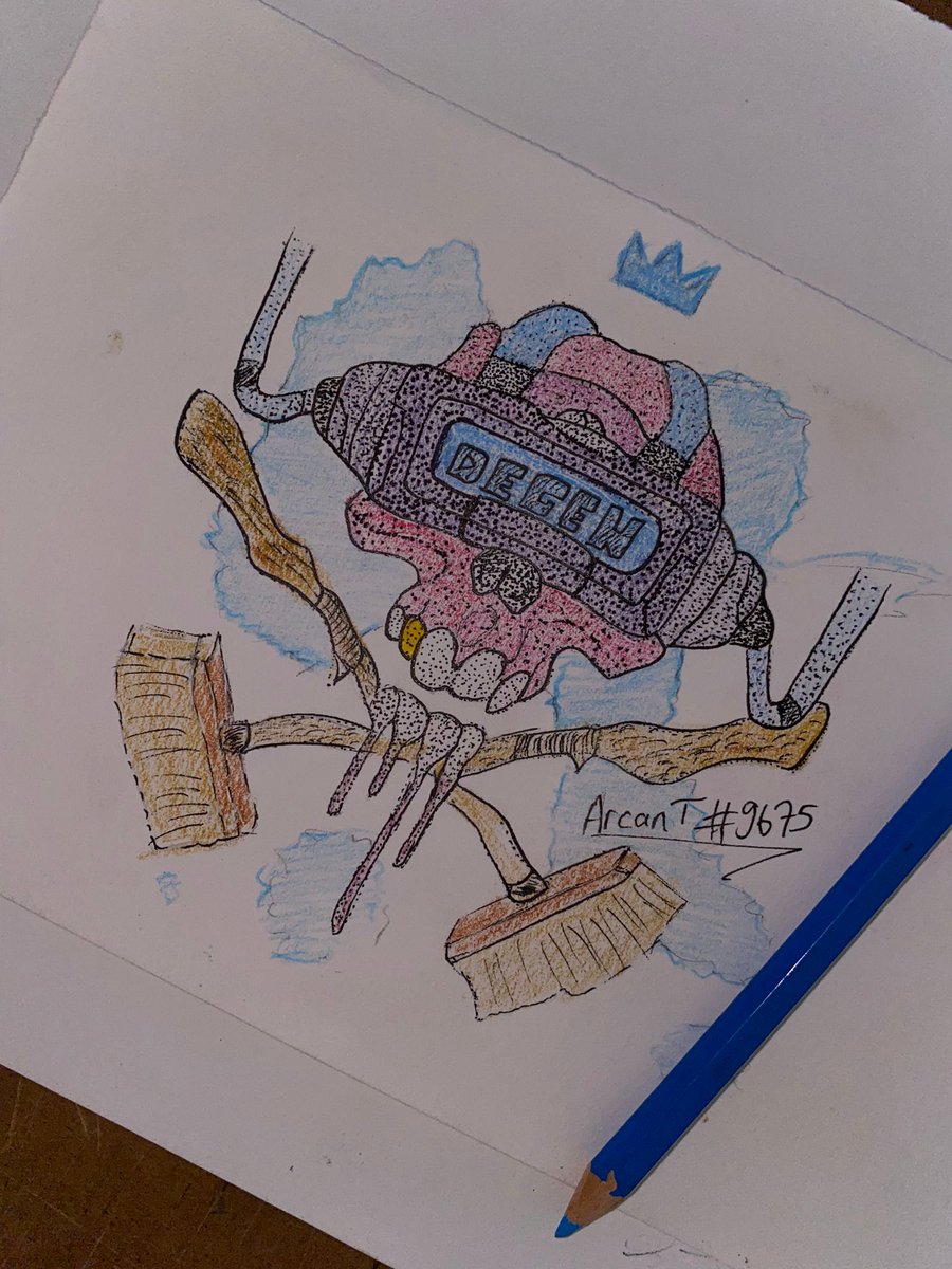 arci_totti's tweet photo. I'm so excited to made a homemade art for Degen fams, we already know each other from trippin ape , here is a big team, big community,  always make good content and creative people that we have.  I am grateful to our community for that.#urkannarmy @_Urkann @DegenSweepers 🧹🧹🧹🧹 https://t.co/XwNhHdeCVv