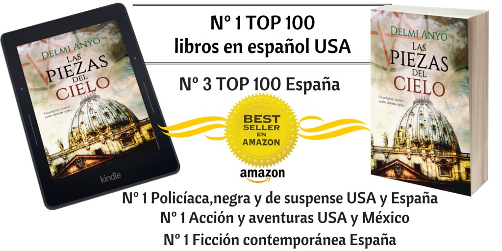 DelmianyoE's tweet photo. LAS PIEZAS DEL CIELO #BestSeller nº1 #español @amazon https://t.co/kVP8ezmT7G https://t.co/0lZIRS1NJk https://t.co/SZYJ6USIpE