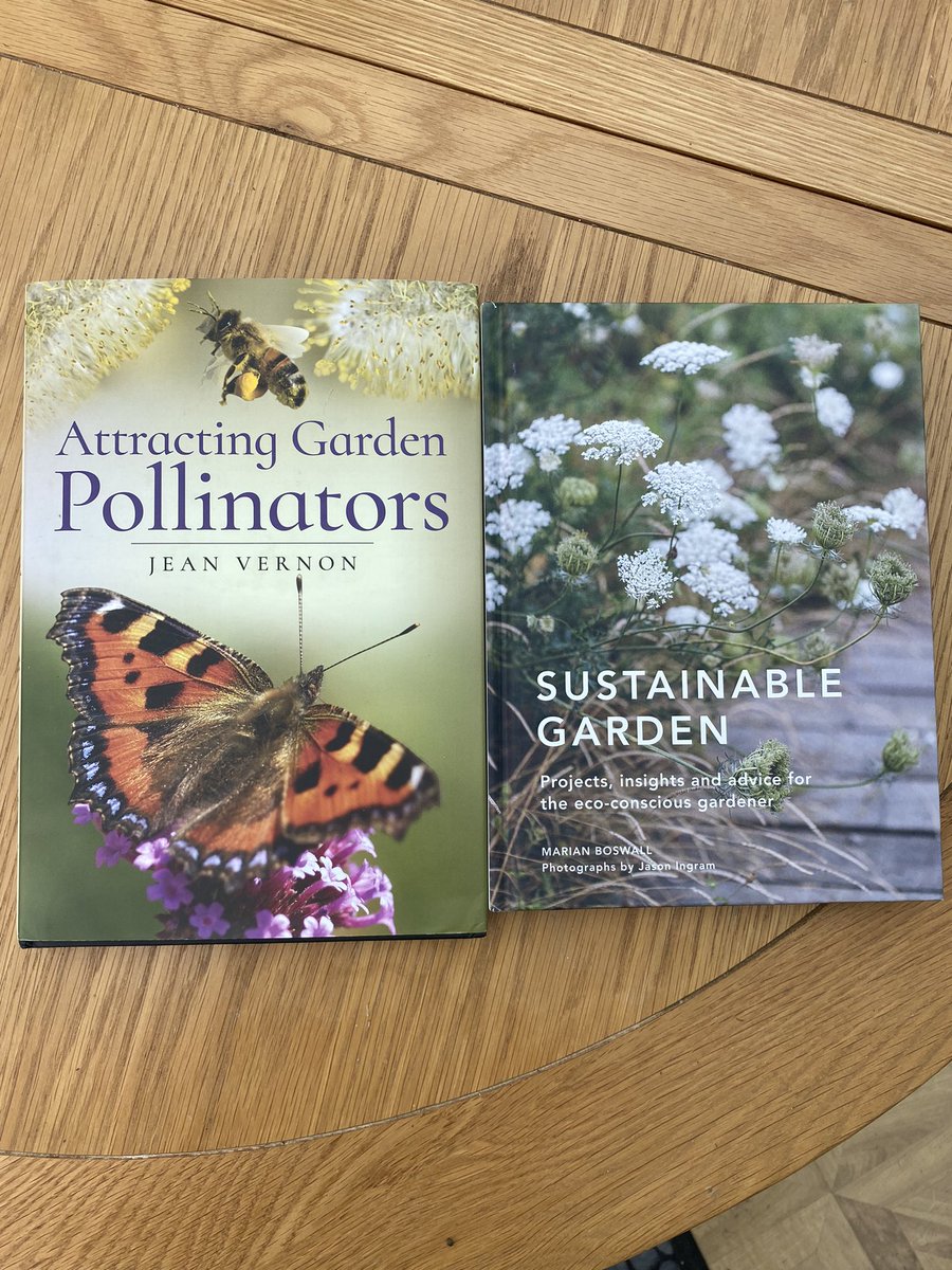 Loving my new books and finding out what more I can do to make my garden wildlife-friendly and good for the planet @TheGreenJeanie @MarianBoswall #30DaysWild