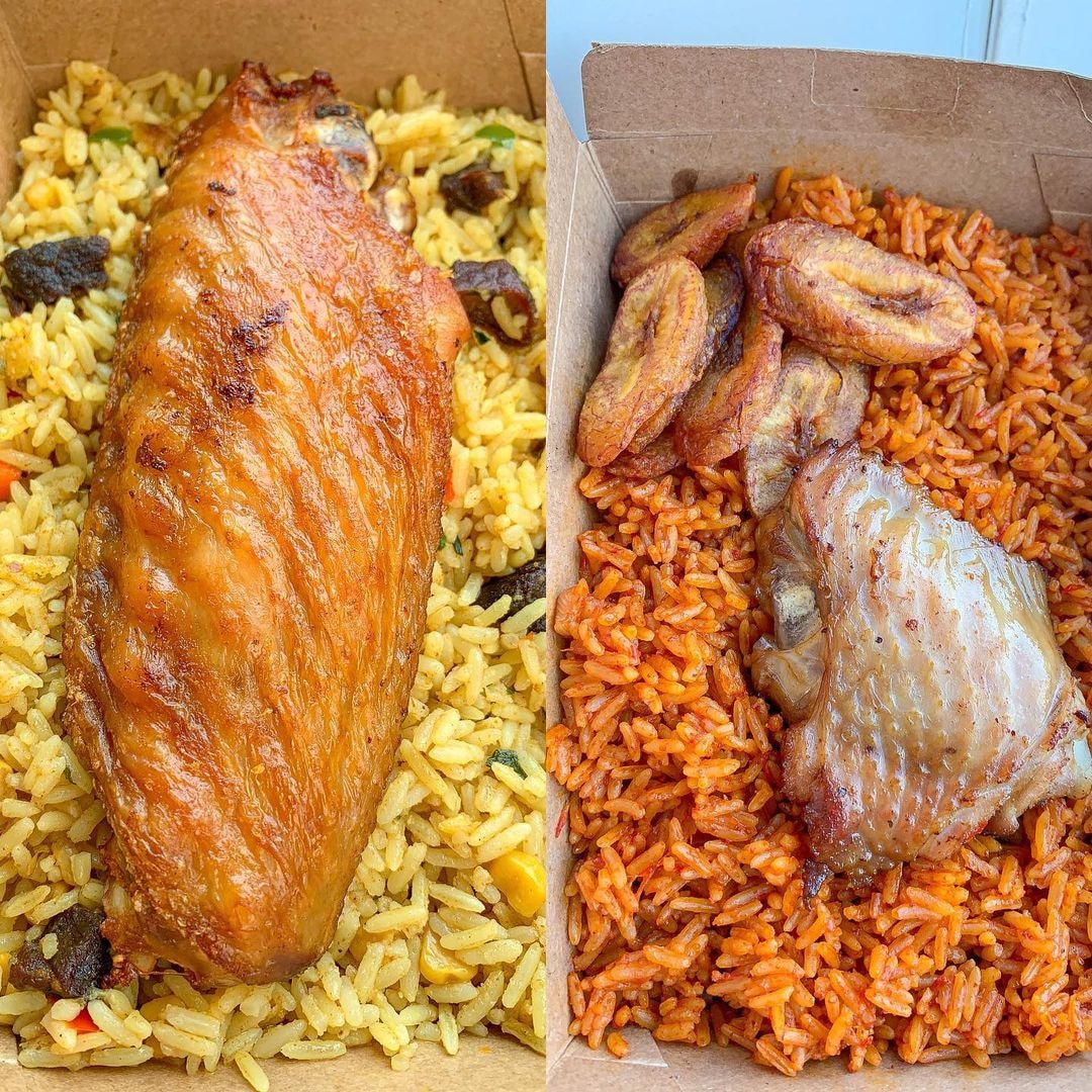 LilburnEnugu's tweet photo. Okay let's settle this once and for all 😐😐

Fried rice or jollof rice?
Which one is sweeter??

#foodtuesday https://t.co/rHZDbsNUnh