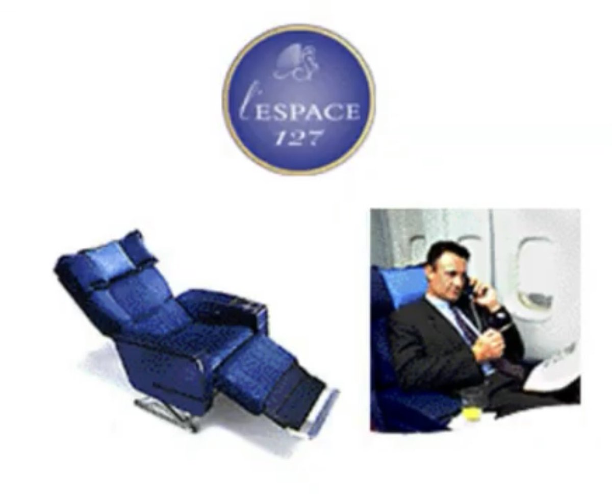 flymetozemoon's tweet photo. @ohlalair @Thompson_Aero 1995 l'Espace 127 Air France ... 127 degrés d'inclinaison ... "la position qu'adopte automatiquement le corps humain en apesanteur, selon les études de la NASA citées par Air France !"
l'histoire est un éternel recommencement ... https://t.co/TR3nccgoLA