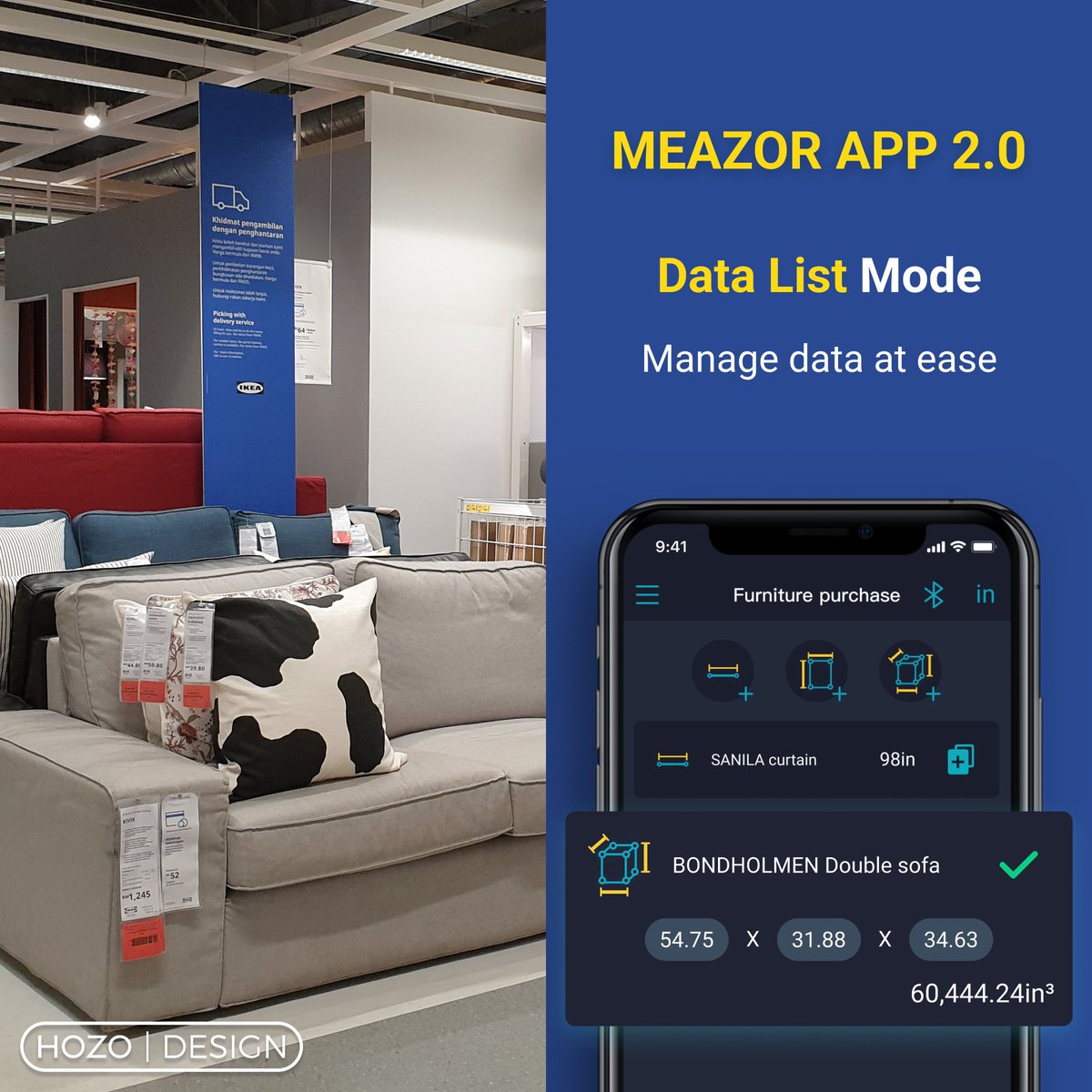 HOZODESIGN's tweet photo. Data list mode supports space/volume auto calculation, all you need do is input your figure, smart MEAZOR APP 2.0 will help you with the math!

Interested in MEAZOR 3D? Finds out:👇
https://t.co/TDR7X14slA

#measure #ROOMLE #measurement #app #gadgets #architect #interiordecor https://t.co/4aPkPiFbqq