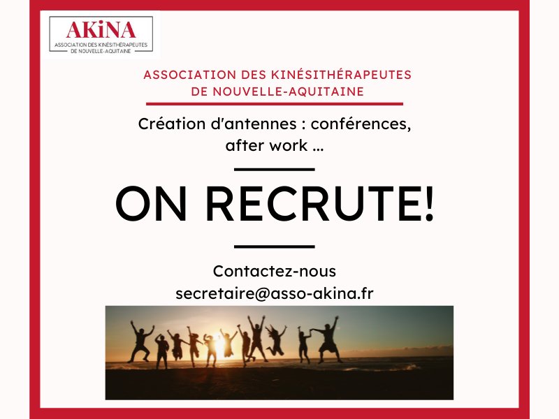 AssoAkina's tweet photo. L'AKiNA recrute !
Nous cherchons de bonnes âmes pour créer des antennes locales dans la région #nouvelleaquitaine : Bayonne, Pau, Bordeaux, etc.
Contactez secretaire@asso-akina.fr https://t.co/2eYJsDIojV