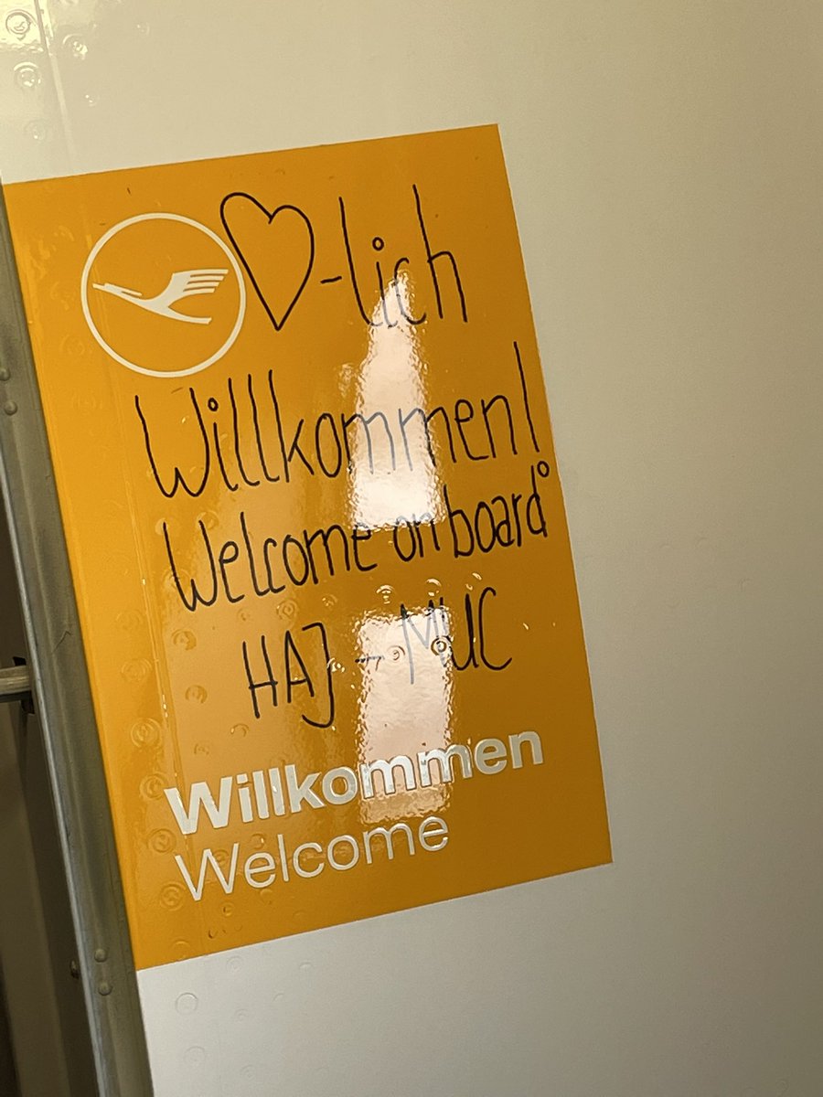 Welcome Management der LH. Enjoy.