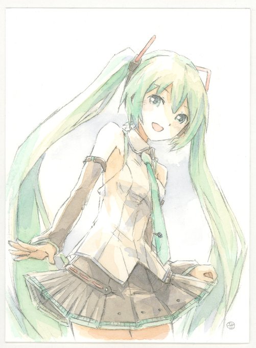 V4Xなミクさん描きました!
黄色系にカラーシフトして塗ってみました。アナログ絵のカラーシフトって度胸がいるけど楽しいですよー 