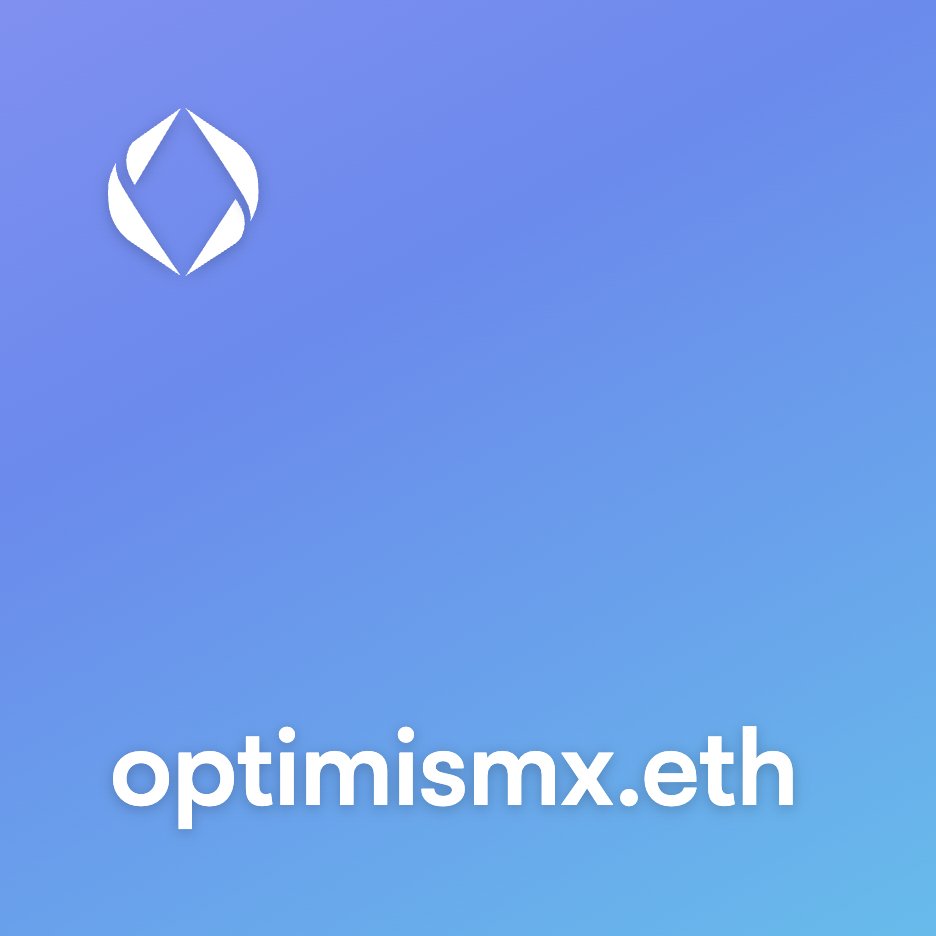 OptimismX42's tweet photo. Just registered OptimismX.eth. https://t.co/2zHVI7lp0m