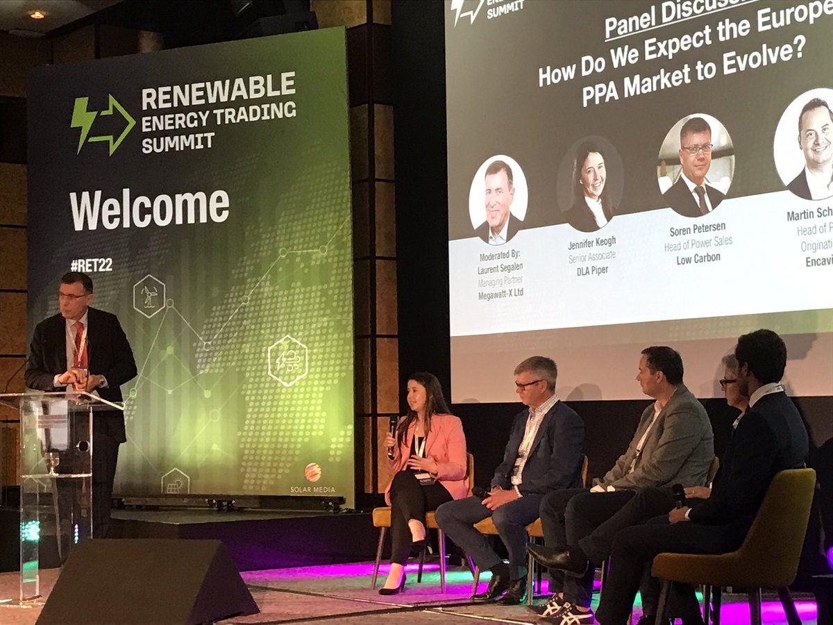 _SolarEnergy's tweet photo. At #RET22 we now receive a forecast of the PPA market in this essential Panel Discussion:
How Do We Expect the European PPA Market to Evolve?
Thank you to our moderator #MegawattXLtd and our speakers @DLA_Piper, @LowCarbon_UK, @santanderuk, @Encavis, @StatkraftUK https://t.co/93XN0imUNS