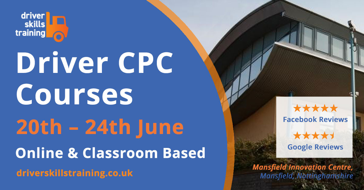 Our next week of CPC courses are starting on the 20th of June for our week-long complete CPC.  We have in-person slots and online so whichever suits you best. Book onto the course here driverskillstraining.co.uk/events/