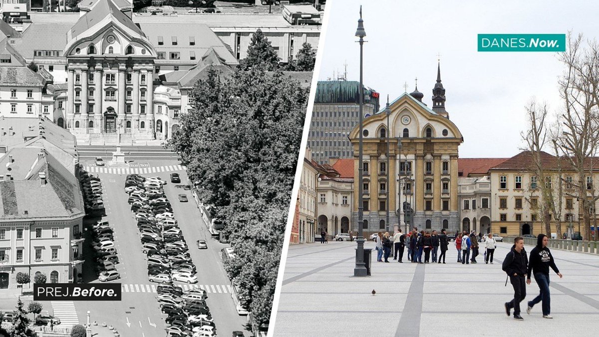 M_Chassignet's tweet photo. Ljubljana est sans doute un des exemples les plus réussis de transformation du centre-ville (plus de place aux piétons et cyclistes en diminuant celle de la 🚗)

➡️A noter que 95% des habitants se disent satisfaits et le maire a été réélu plusieurs fois
https://t.co/VKjz8Fb7Cs https://t.co/m6nSSPMlLT