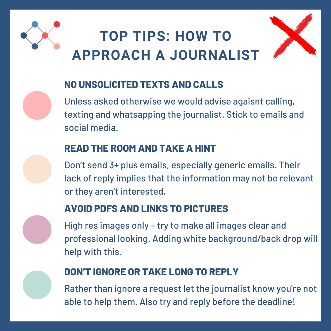 MediaMatchMaker's tweet photo. After reading what journalists have had to say, Media Matchmaker have created some do's and don'ts when creating a relationship with journalists.
#PRTips #MarketingTips #MediaMatchmaker https://t.co/JPX3Csy6fV