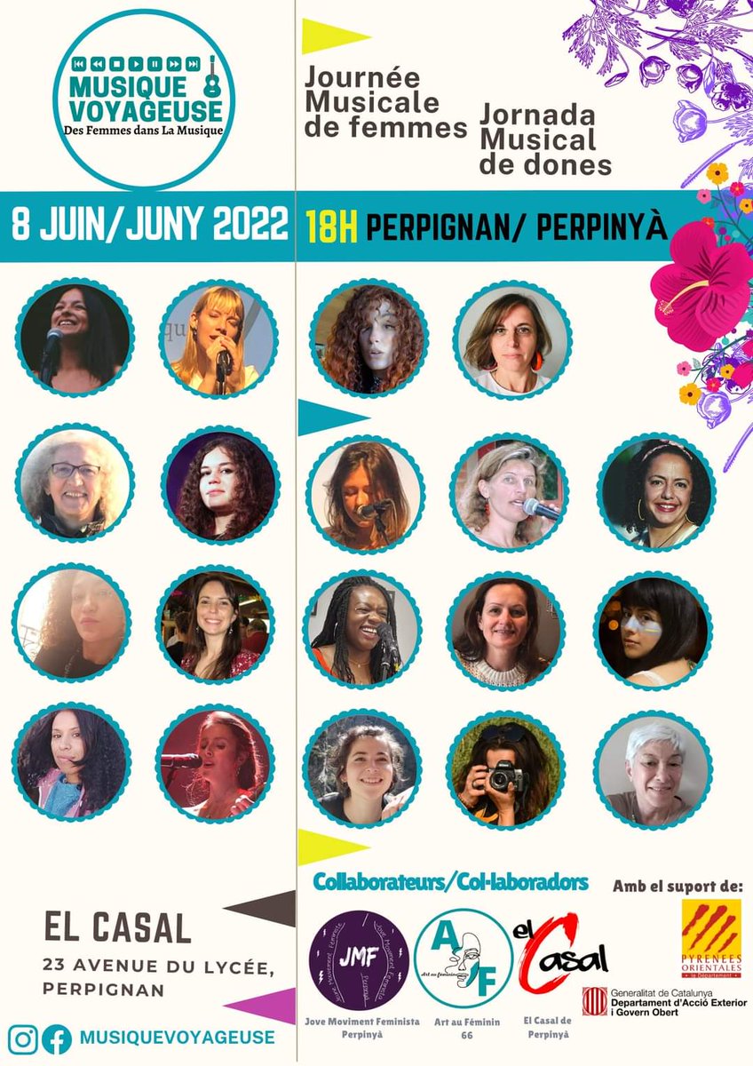Ep, que això és demà! No vos perdeu les actuacions de les artistes del col·lectiu Musique Voyageuse! A patir de les 18h al Casal!