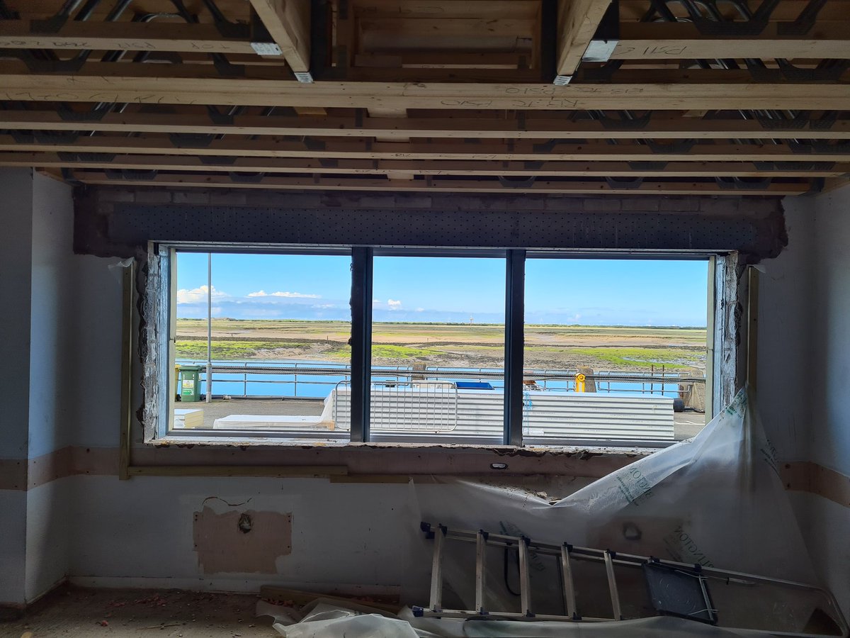Great to be working back in Barrow-in-Furness again especially when the sun is shining and the view from the building we are refurbishing is across to Walney Island