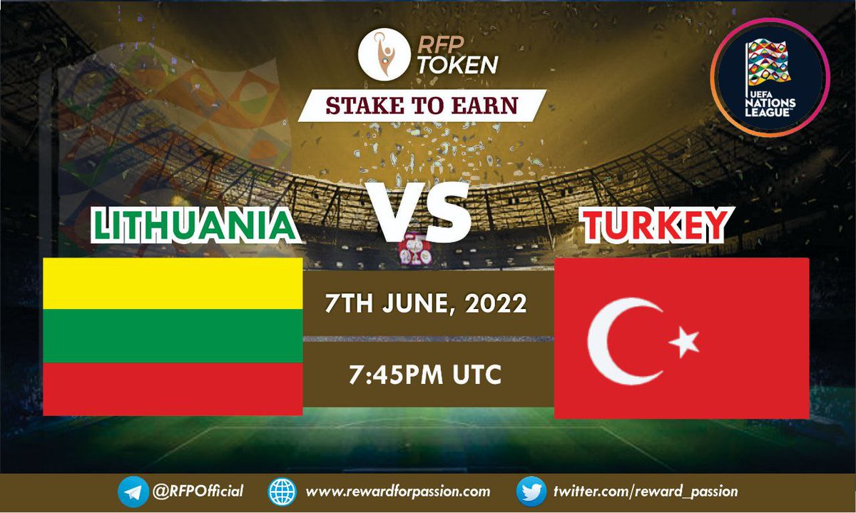 Have you stacked up on your $RFP for tonight's matches?
If you haven't then you should...
We got mouth watering lineups for tonight's games.
#germanyvsengland #italyvshungary #CryptoMarket #FansNeverLose #defi #fan2earn #BNB #UEFANationsLeague #WorldCup2022