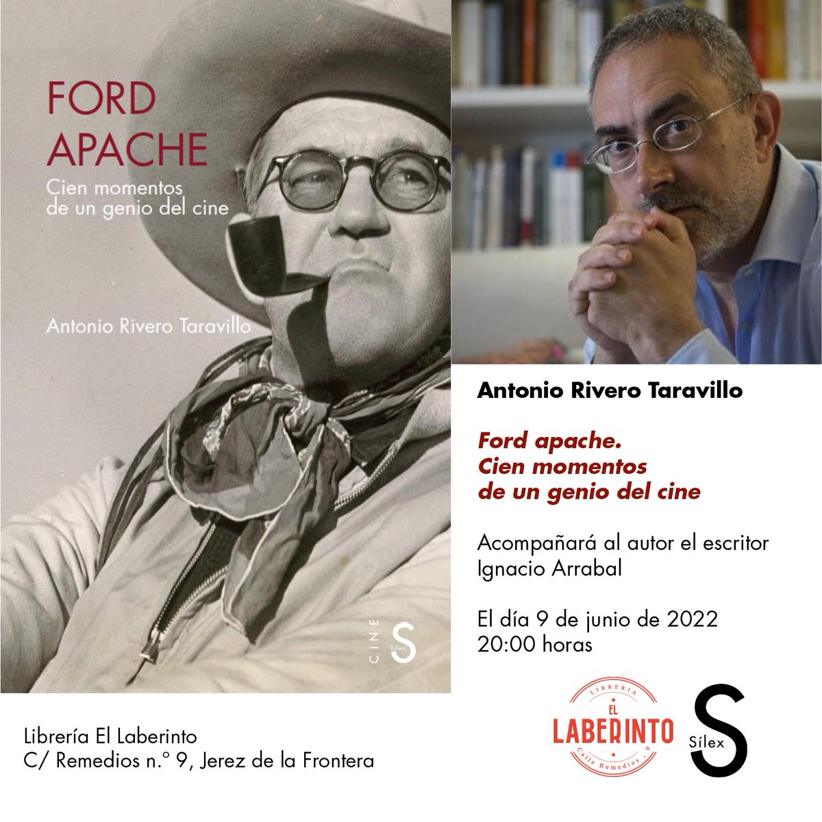 Este jueves estaremos conversando con @RiveroTaravillo de su Ford Apache editado por @silexediciones . Nos hará de pistolero Ignacio Arrabal. No faltéis