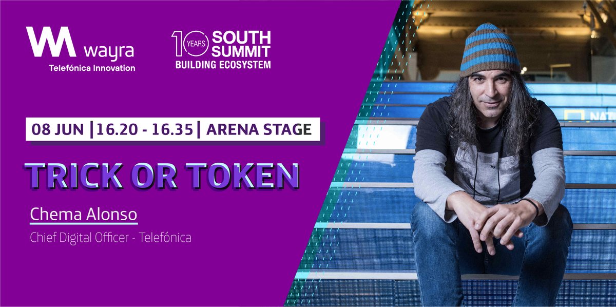Telefonica's tweet photo. ¡Mañana arranca #SouthSummit22!

@jmalvpal junto a @ChemaAlonso o @Irene_GoLu, entre los ponentes de Telefónica.

No os perdáis la agenda completa 👇
https://t.co/xZnq28hCik https://t.co/YIfKfc2bCp