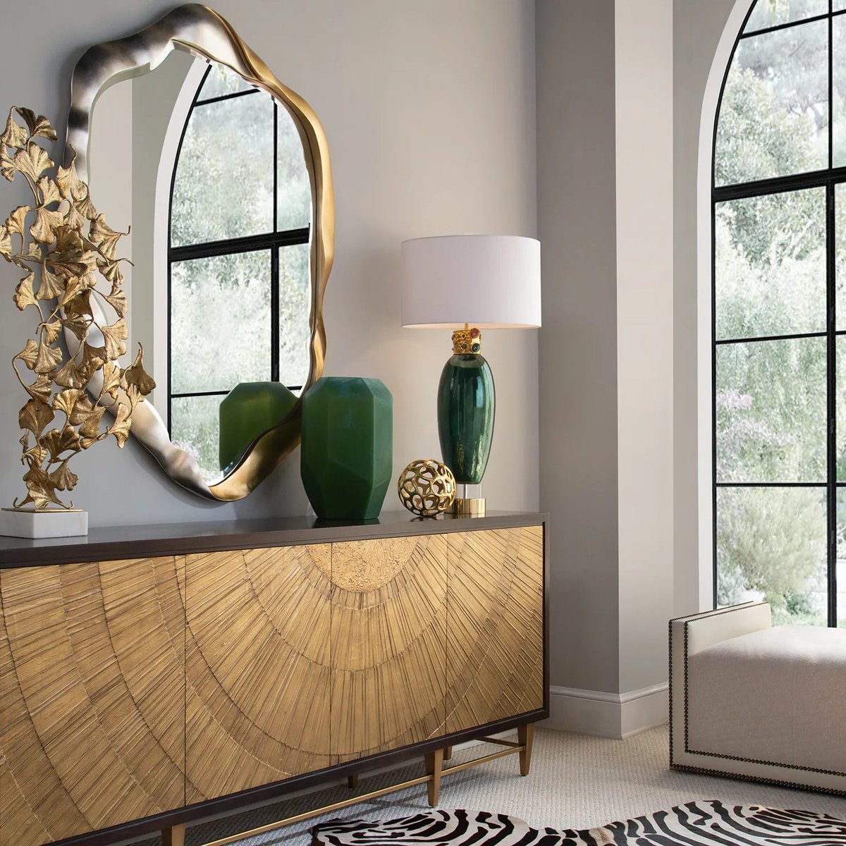 MeridienWorld's tweet photo. The stunning John Richard Collection at it again! Golds and greens flow together, making a room beautiful and satisfying 💚

#johnrichard #johnrichardcollection #exquisite #interiordesign #stunning #luxury #furniture #luxurylifestyle #meridienworld #furnishingtheworld https://t.co/3Zd5tTY5IS