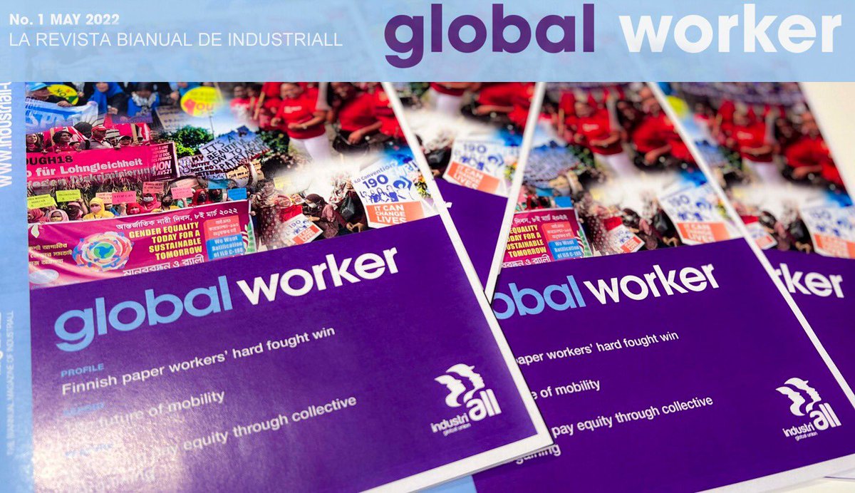 IndustriALL_GU's tweet photo. 📰 Accede al último número de la revista #GlobalWorker y lee sobre:
🚗 el futuro de la movilidad
💸 Lograr la equidad salarial mediante la negociación colectiva
💪 La acción colectiva construye el poder sindical, y mucho más! 👇 https://t.co/mBngx6Uive https://t.co/K0Mk9hDxsR
