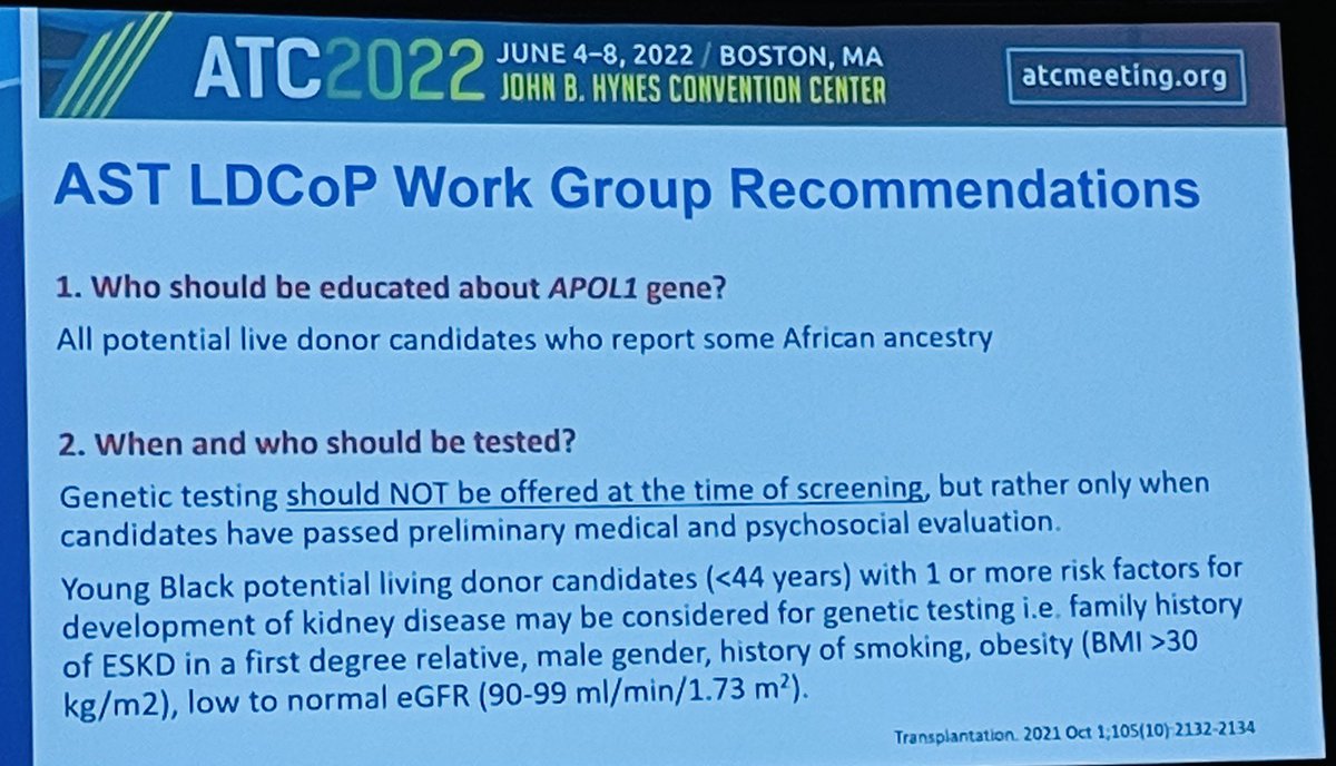 Are you educating and testing all potential Black living donors once they pass the screening as suitable candidate? #ATC2022Boston