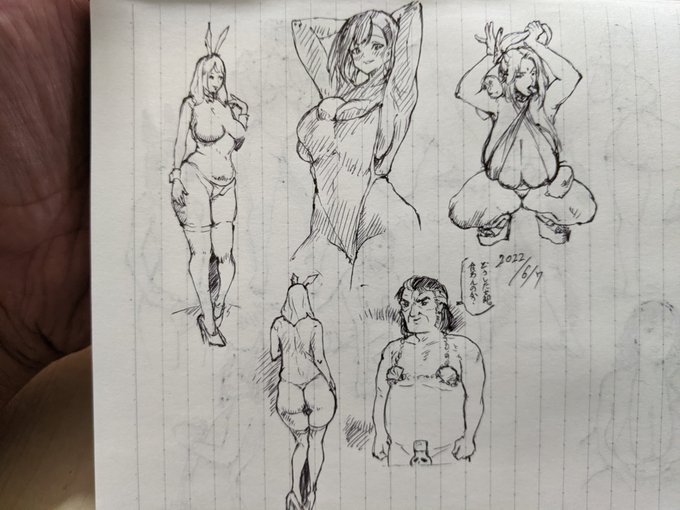 「いいね」した作品を模写リング カキカキ。 