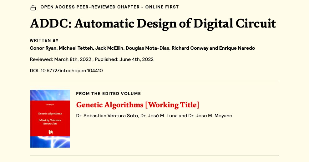 bds_unilimerick's tweet photo. New Open Access book chapter published by BDS:

"ADDC: Automatic Design of Digital Circuits"

Conor Ryan, Michael Tetteh, Jack McEllin, Douglas Mota-Dias, Richard Conway and Enrique Naredo

https://t.co/FqAsQUgi8z https://t.co/pm8BL7JI45