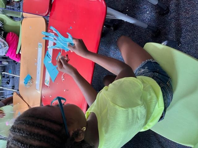 What does S.T.E.A.M stand for? 

It stands for Science, Technology, Engineer, Art and Agriculture, and Math! 

Our first project was making Robot hands!!! Learning what materials work best is helping the kids discover force and tension in a problem-solving environment that encou