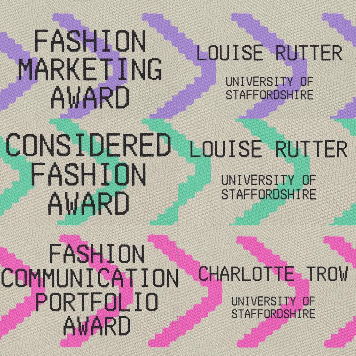 Fashionstaffs's tweet photo. We are so proud to be shortlisted in 3 awards in our first year as members of Graduate Fashion Week.
.
.
.
.
#graduatefashionweek #fashioneducation #fashionstudents @StaffsUni @StaffsAlumni @staffsuni_dta https://t.co/S3fgfXAfYK