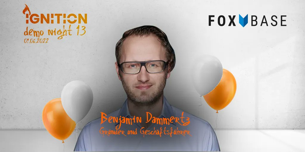 digihub_de's tweet photo. Nur noch 2 Tage bis zur #IgnitionDus Demo Night #13! Wir freuen uns, Benjamin Dammertz | @FoxbaseG mit in der Jury dabei zu haben. Sichert euch wichtiges Startup-Wissen von ihm & nutzt die Möglichkeit, euch bei der Veranstaltung zu vernetzen! Anmeldung: https://t.co/rh2J0zLNgX https://t.co/DerAyytZ8B