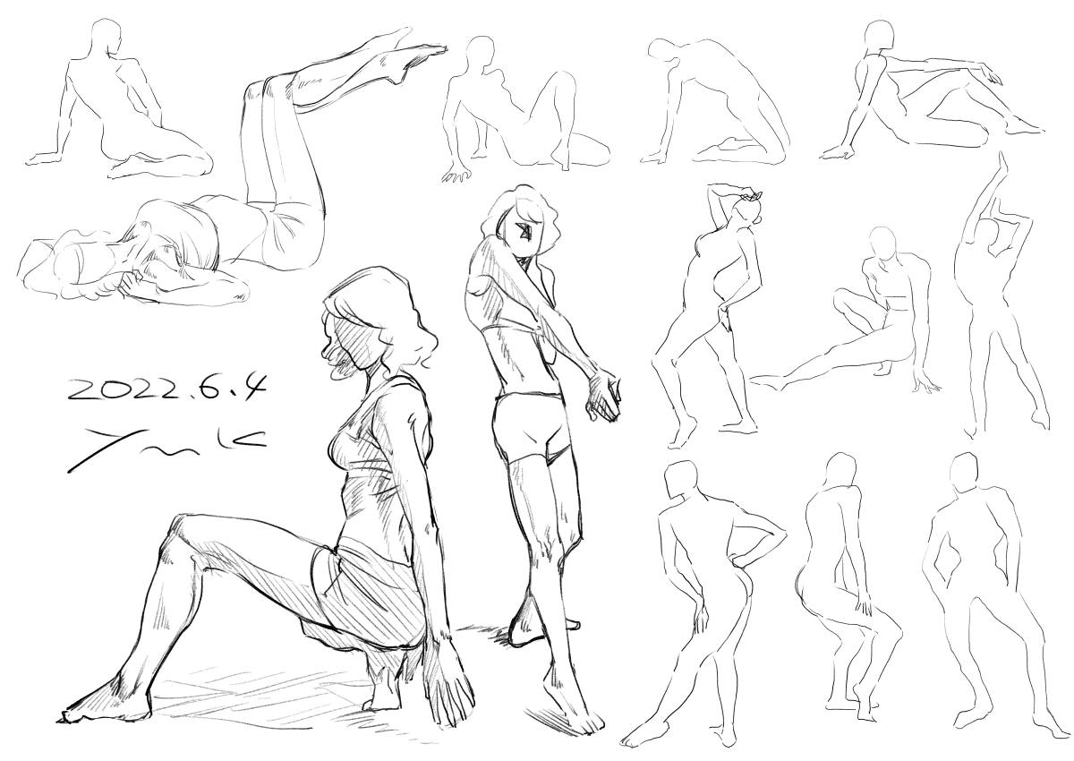 最近のクロッキーまとめ
「Art Model Images to Draw」さんより 