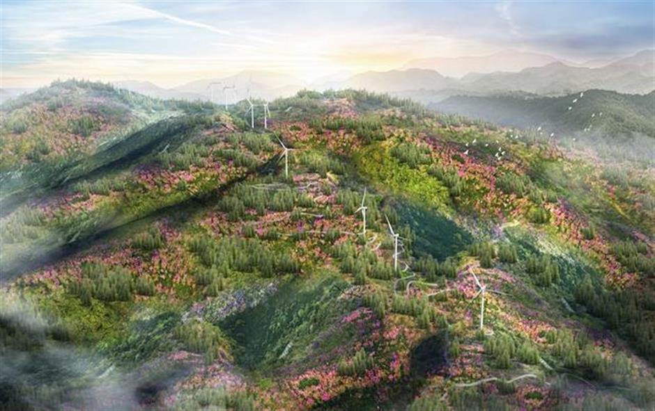shanghaidaily's tweet photo. Construction on a major wind power project began Tuesday in #Dechang County, southwest #China's #Sichuan Province. Located mainly in Laba Mountain, the wind power project is designed to have an installed capacity of 192,000 kW and include 60 wind turbines. https://t.co/15wwHzV9Ni https://t.co/PmUhGENv2l