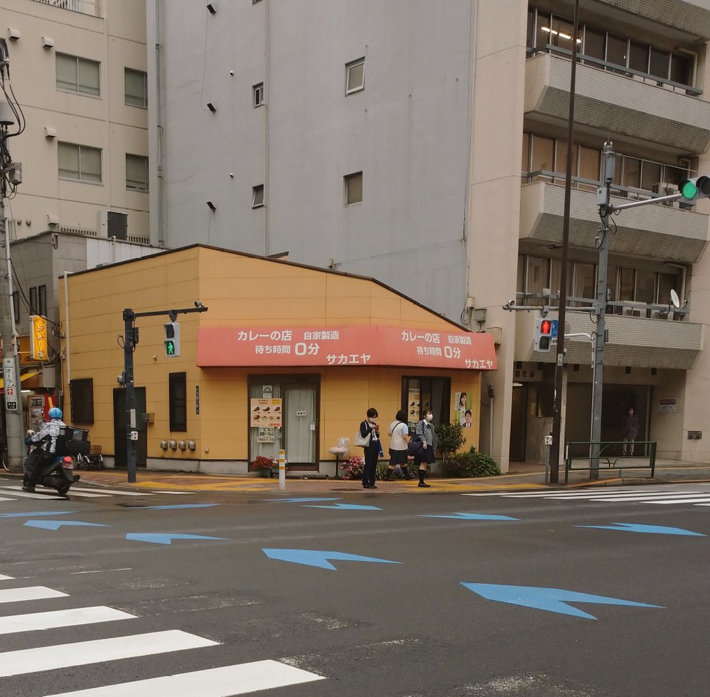 ずっと行きたかったサカエヤへ。店前にドラクエの滑る床があった。けんちん汁はやってない時期で残念。シャバシャバのポークカレー(柴漬けもおいしい)を食べたあと、犬王を見たら良いのをくれた。 