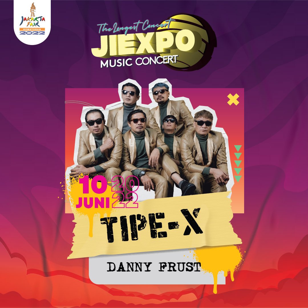 JAKARTA BERPESTA!! Akhirnya hari yang ditunggu telah tiba, Tipe-X live in @jakartafairid 10 juni 2022, tiket bisa di beli online di jakartafair.co.id ataupun on the spot seharga Rp 100,000 ( area pameran + area konser ), enaknya kita bawain lagu lagu dari album berapa yah??
