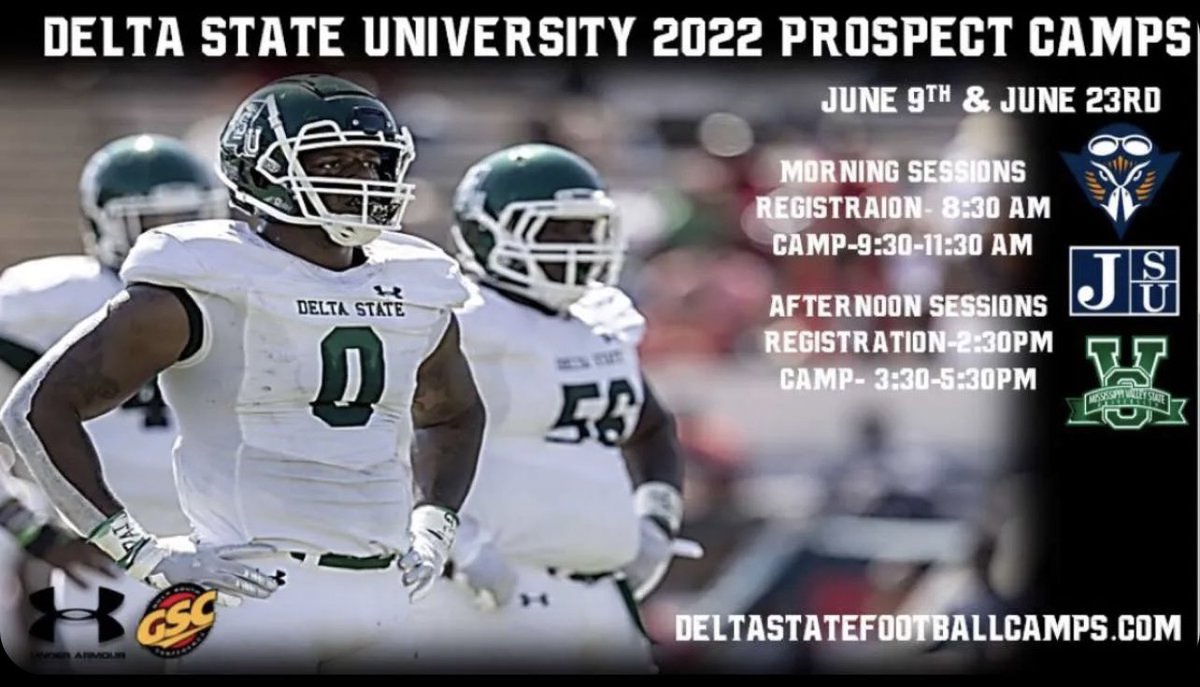 KeyontaJones1's tweet photo. I’ll be attending @DeltaStateFB camp Thursday. @CoachToddCooley @RiversideHSfb @_CoachJohnsonJr https://t.co/lXDUxb5Xft