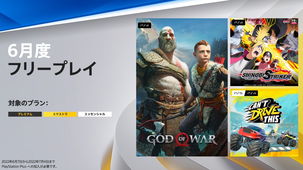 PS Plus de junho pode ter God of War, Naruto to Boruto e mais