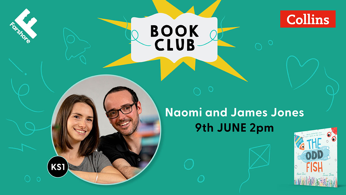 FarshoreBooks's tweet photo. Calling all teachers! Join us on Thursday to celebrate #WorldOceansDay with a special #TheOddFish story time and draw-along for KS1, as well as top tips for caring for our planet with @NaomiJones_1 and @JamesPaulJones. https://t.co/JQekB4qQhy https://t.co/5goqA6s0mB