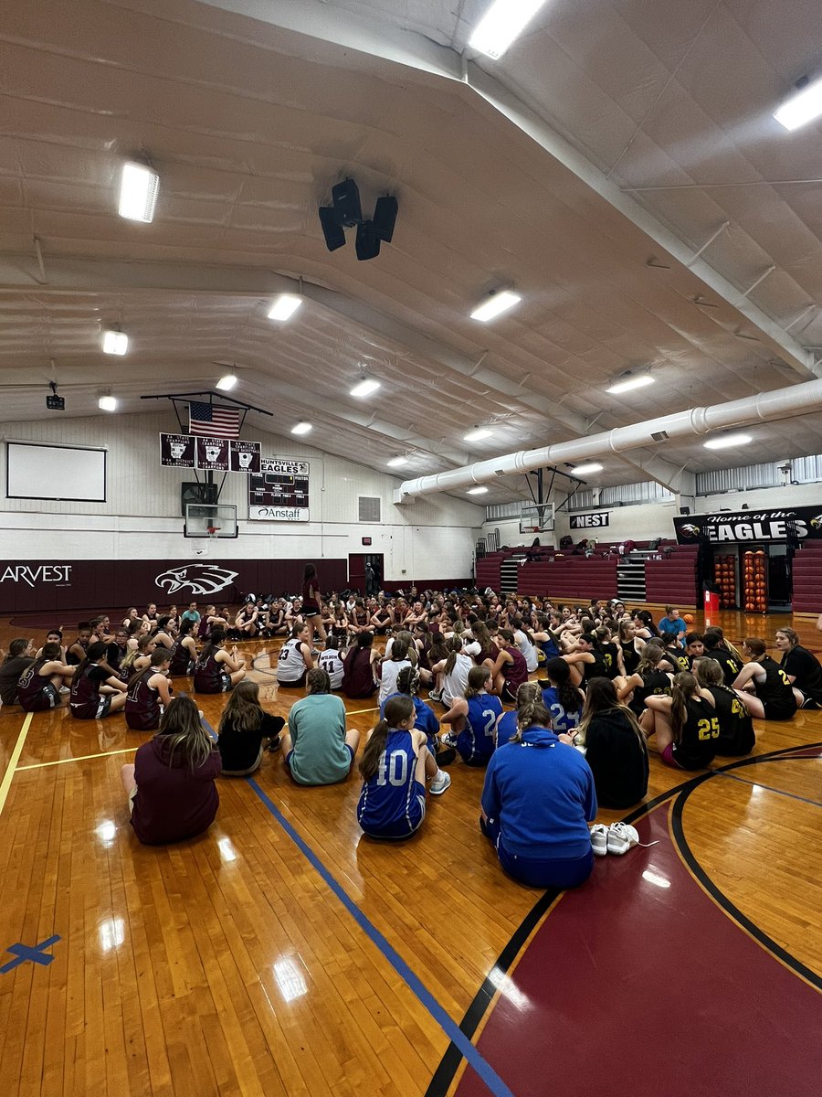 HHSLadyEagleWBB's tweet photo. Day 1 of Junior High Girls Camp of Champs is in the books and we are on to day 2!!🏀 A lot of basketball and a lot of talent at Charles H. Berry Gymnasium this week! https://t.co/51oJbU6PJq