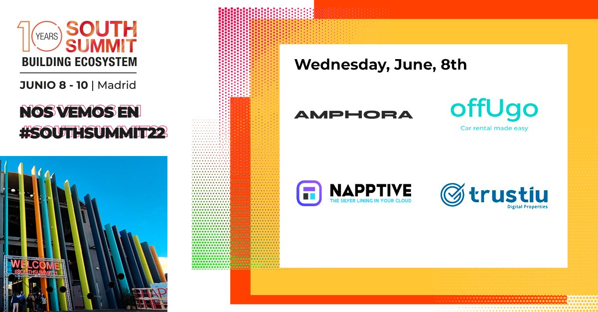 BStartup (@bstartup) on Twitter photo #SouthSummit22 | Las prometedoras startups Amphora, <a href="/NapptiveCompany/">Napptive</a>, <a href="/trustiu_com/">Trustiu</a>, offUgo, <a href="/FoodtechMoa/">MOA Foodtech</a>, <a href="/we_gaw/">Wegaw</a>, #BiaPower e <a href="/IncaptoCoffee/">INCAPTO</a>, participadas <a href="/BStartup/">BStartup</a> de <a href="/BancoSabadell/">Banco Sabadell</a>, estarán en <a href="/south_summit/">South Summit</a>.
¡No perdáis la oportunidad de conocerlas! sab.to/3t9ZyUb #SouthSummit22 | Las prometedoras startups Amphora, <a href="/NapptiveCompany/">Napptive</a>, <a href="/trustiu_com/">Trustiu</a>, offUgo, <a href="/FoodtechMoa/">MOA Foodtech</a>, <a href="/we_gaw/">Wegaw</a>, #BiaPower e <a href="/IncaptoCoffee/">INCAPTO</a>, participadas <a href="/BStartup/">BStartup</a> de <a href="/BancoSabadell/">Banco Sabadell</a>, estarán en <a href="/south_summit/">South Summit</a>.
¡No perdáis la oportunidad de conocerlas! sab.to/3t9ZyUb