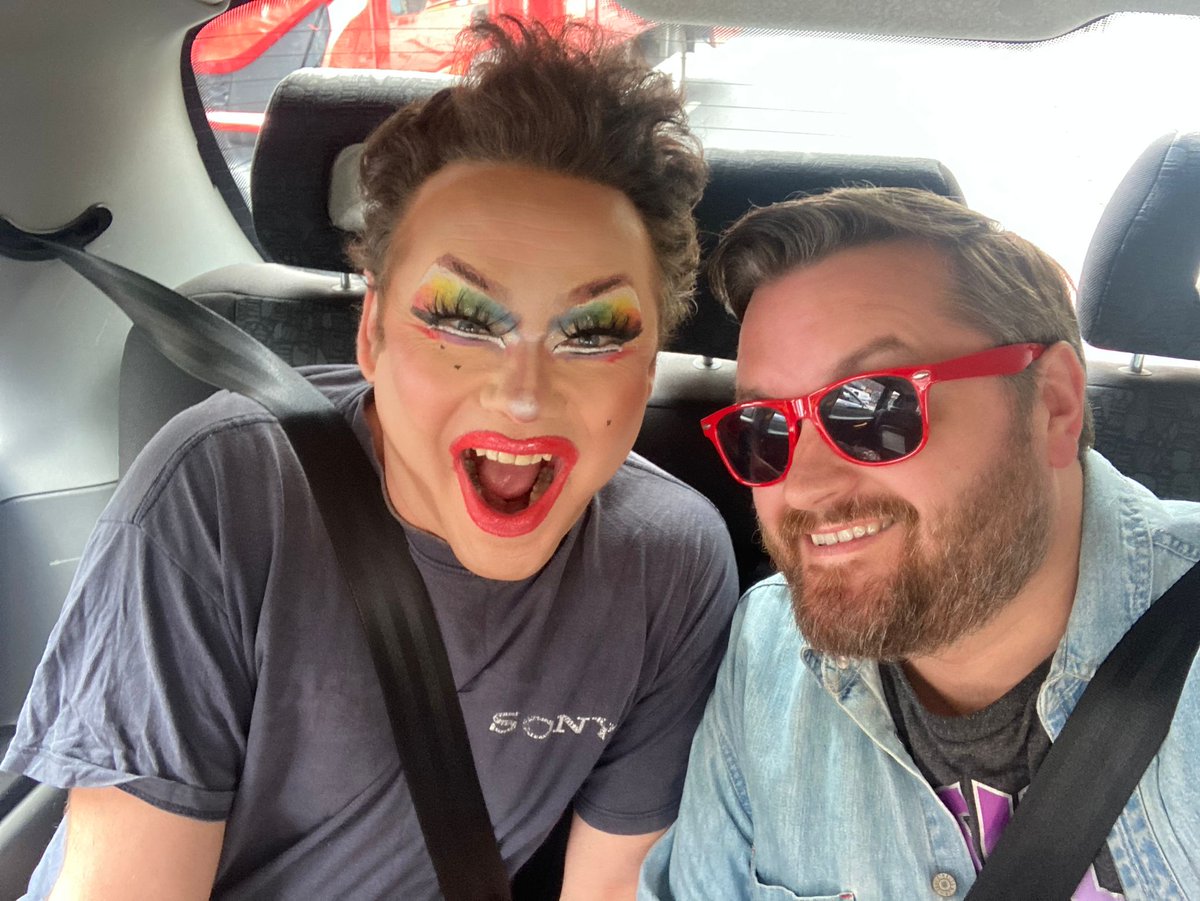 On our way to #filming for #Pride2022 again!

#Pride is a celebration of all things #LGBTQIA + but also #PrideisaProtest

If anything from recent times has taught us it's to stand together as a community &amp; fight against intolerance

#lgbtq #GwiththeT #gay #dragqueen #rainbow