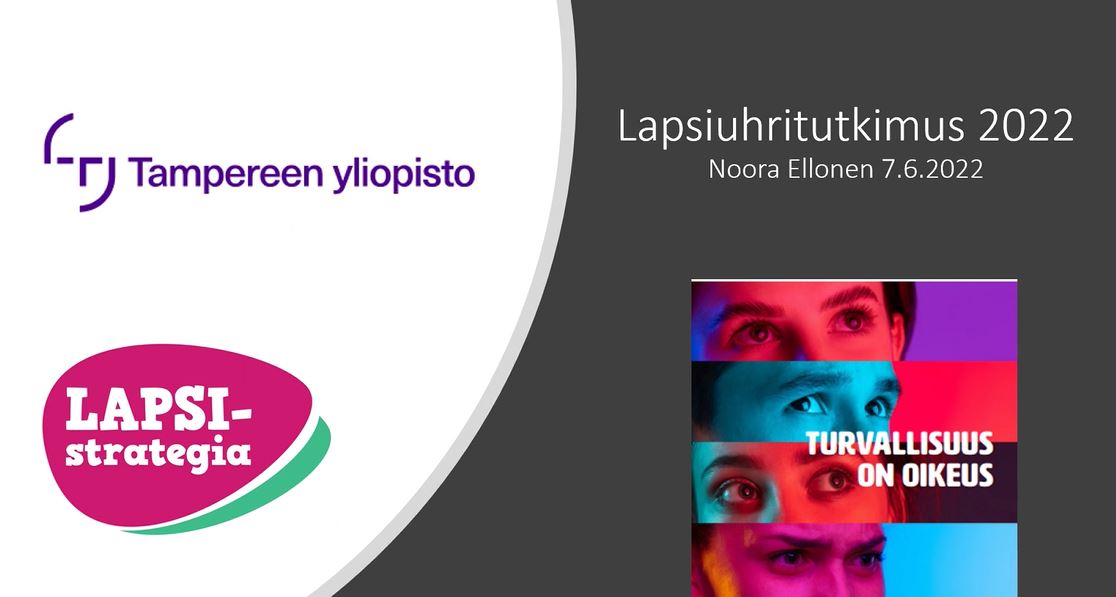 NinaVaaranen's tweet photo. Finland @TampereUni is doing research & data collection related to violence experienced in childhood.
Valid data & research has an important role in building #NonViolentChildhoods
#research #children #VictimFocus
#ChildRights https://t.co/a5dWsZvW70