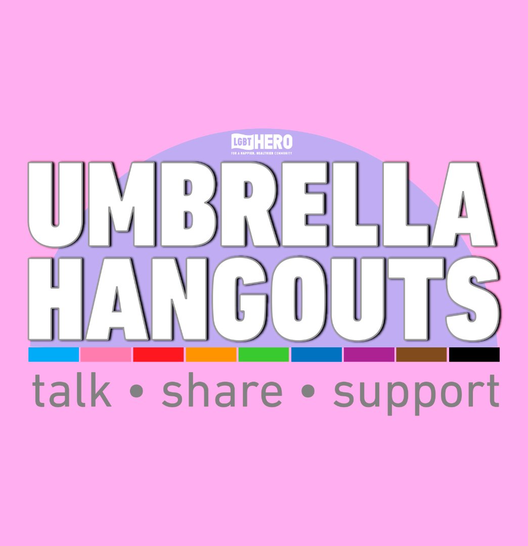 lgbthero's tweet photo. Our brand new support group for LGBTQ+ people starts this Wednesday!☂️🌈 

7:00pm-8:30pm on Zoom. 

Topic: ‘Identity &amp; Me: The journey of self-discovery’. 

To reserve your place for this session, please register here: https://t.co/R1TCBmHSk2

#LGBTQ #UmbrellaHangouts https://t.co/cJpt4xC8Ne