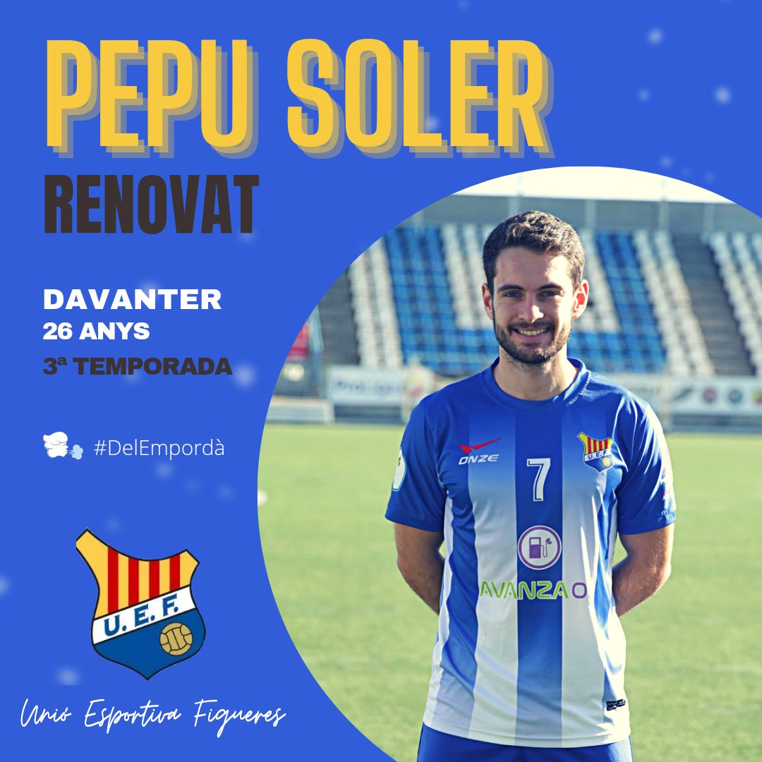 🔛 𝗣𝗘𝗣𝗨 𝗦𝗢𝗟𝗘𝗥, 𝗥𝗘𝗡𝗢𝗩𝗔𝗧!

🔫 El davanter de Bellcaire torna a la Unió després d'un any cedit al <a href="/CEBanyoles/">CEBanyoles</a> per motius laborals. Pitxitxi de l'equip en les seves dues temporades a 3a, el tornem a rebre amb els braços ben oberts! 🤩

ℹ️ bit.ly/3atO9Z0
