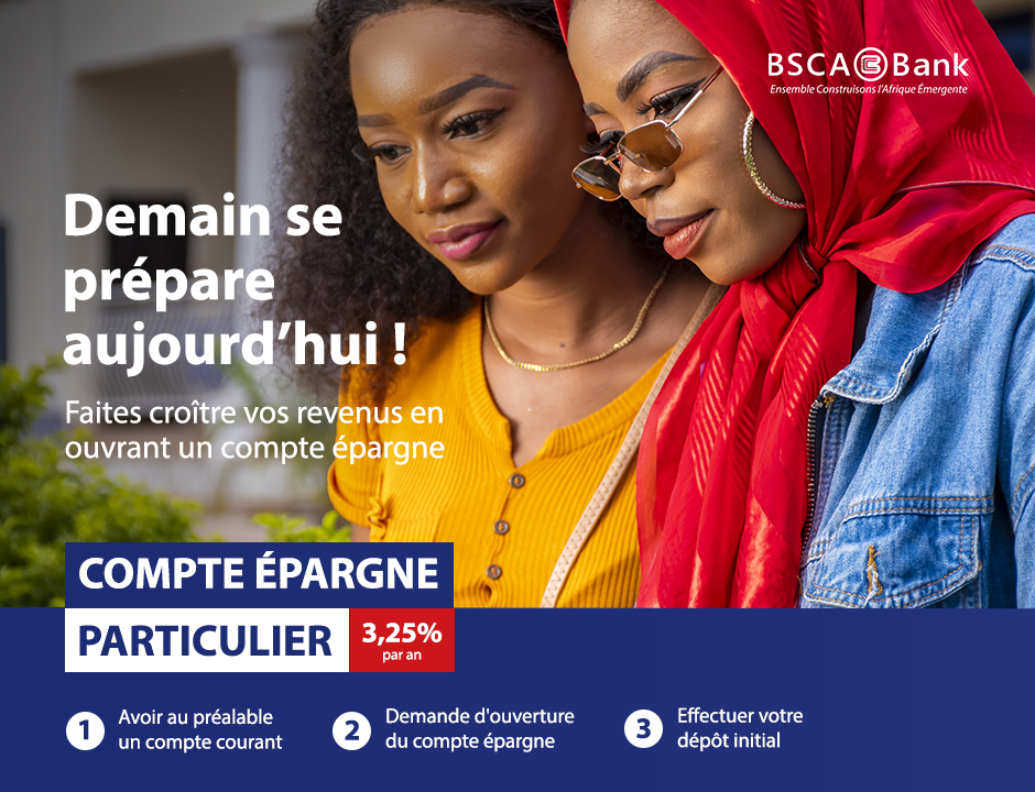bscabankcg's tweet photo. Ouvrez un compte #épargne chez BSCABank et bénéficiez de 3,25% d'intérêts par an sur votre épargne!
Conditions:
- Avoir au préalable un compte courant 
- Faire la demande d'ouverture du compte épargne
- Effectuer un dépôt initial 
#CompteEpargne #CompteBancaire #Banques #BSCABank https://t.co/WGn2VujBBw