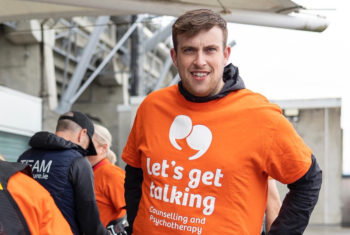 darren_conway's tweet photo. Abseiling 150ft from the top of Croke Park in aid of @Letsgettalking_ 

A whopping €23,266 has been raised so far! every €30 raised will cover the cost of a counselling session for someone in the community across their centres in Ireland. https://t.co/t2SYvTxaSD
