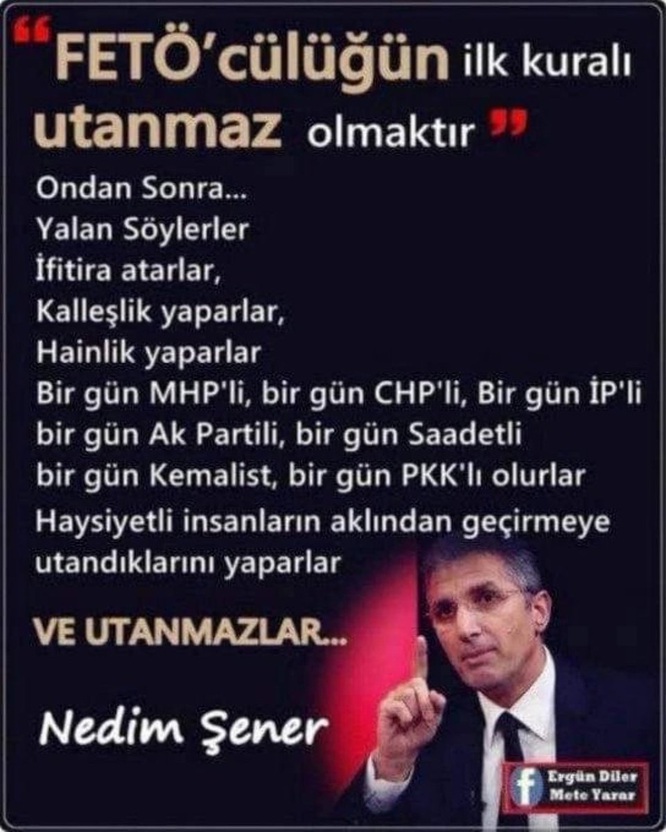 Günaydın vatanını milletini canından çok sevenler.
Bu gün ve her gün şeytan taşlarcasına FETÖ’cüsünden PKK’lısına ve yardakçılarına; elinizle, olmuyorsa kalbinizle karşı olun. 
Ve ihaneti unutmayın, unutursanız acınacak hale gelirsiniz…