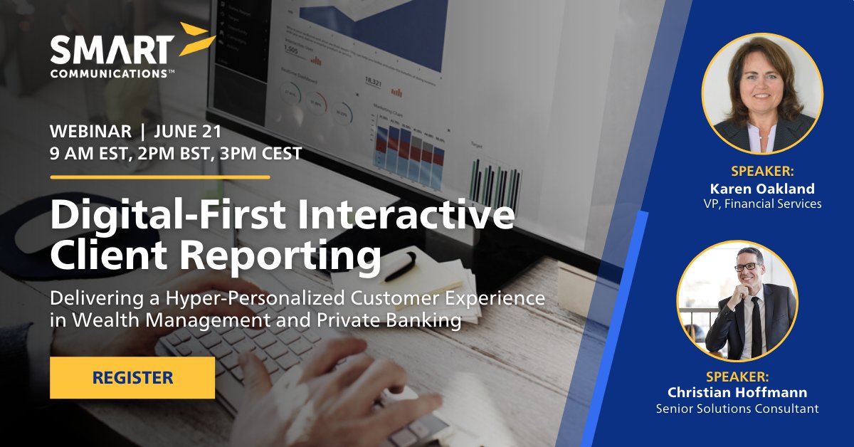 Register for the upcoming demo of our new Interactive Digital Client Reporting solution and see how to deliver a more hyper-personalized experience and improve advisor productivity. Save your spot today! bit.ly/3wDyL3t
#omnichannel #wealthmanagement #fintech