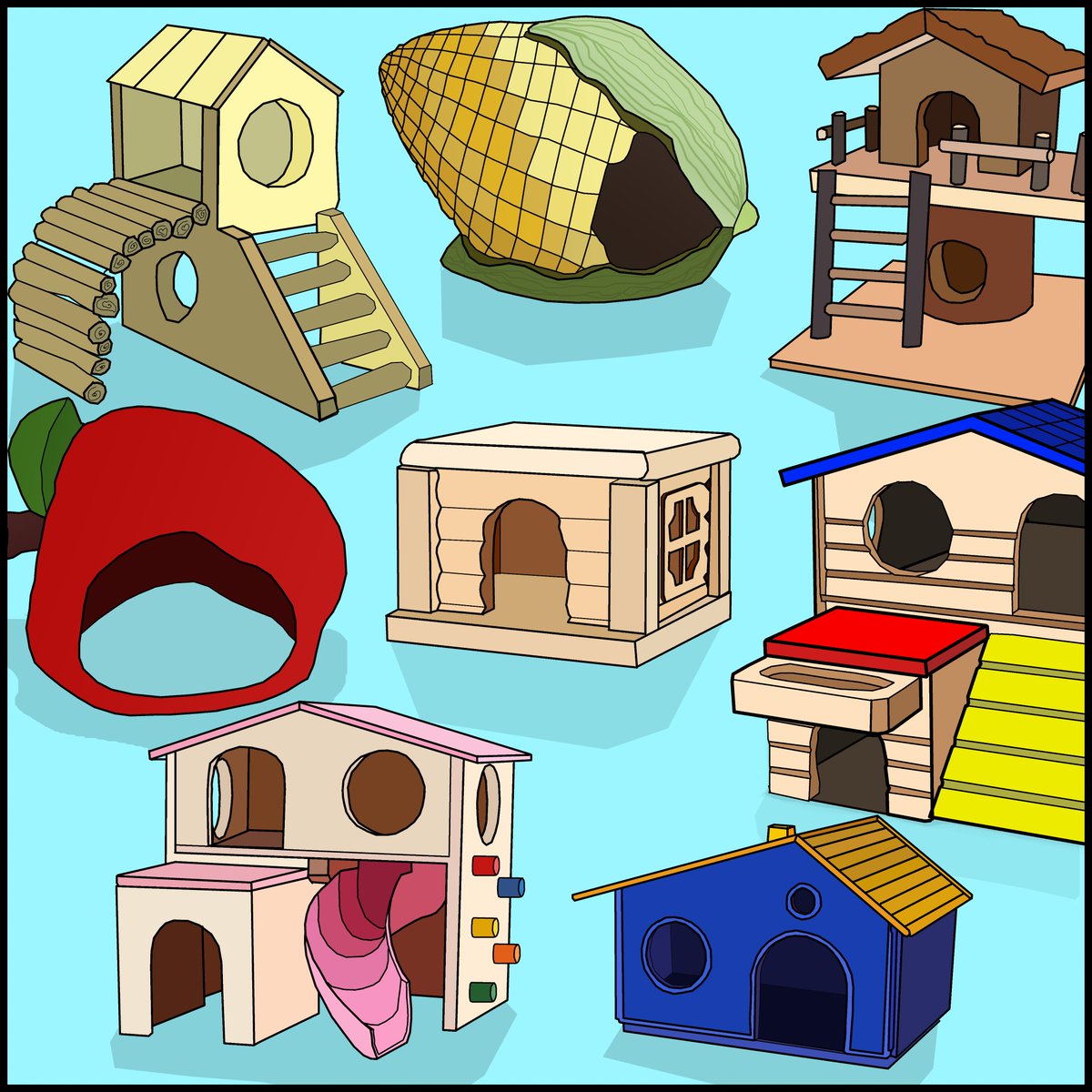 the_hamsteroids's tweet photo. Home Sweet Home, right? Which of the houses do you prefer for your #The_Hamsteroids? https://t.co/xlV7e5VOSW