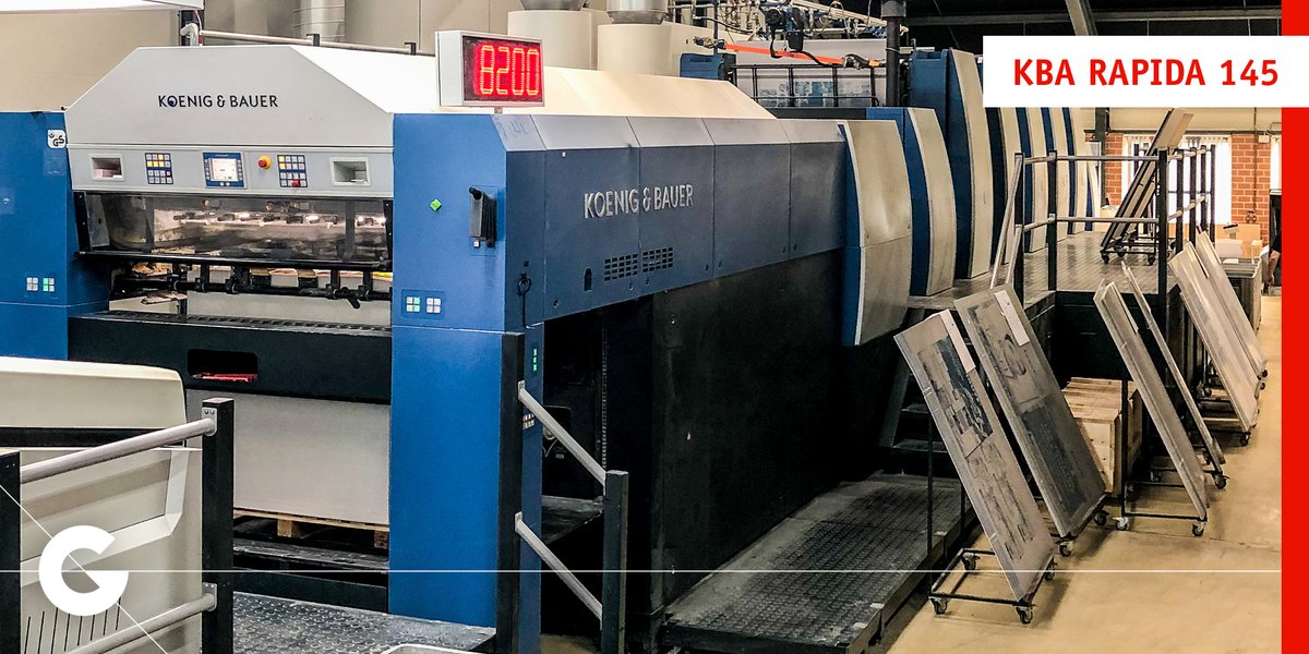 Een inkijkje in ons machinepark: maak deze maand kennis met onze KBA Rapida 145. De pers telt vijf druktorens plus een laktoren. De grootformaat pers voorziet in de behoefte #jumboformaat #posters te drukken, evenals #landkaarten, #cacheervellen en #plafondhangers.