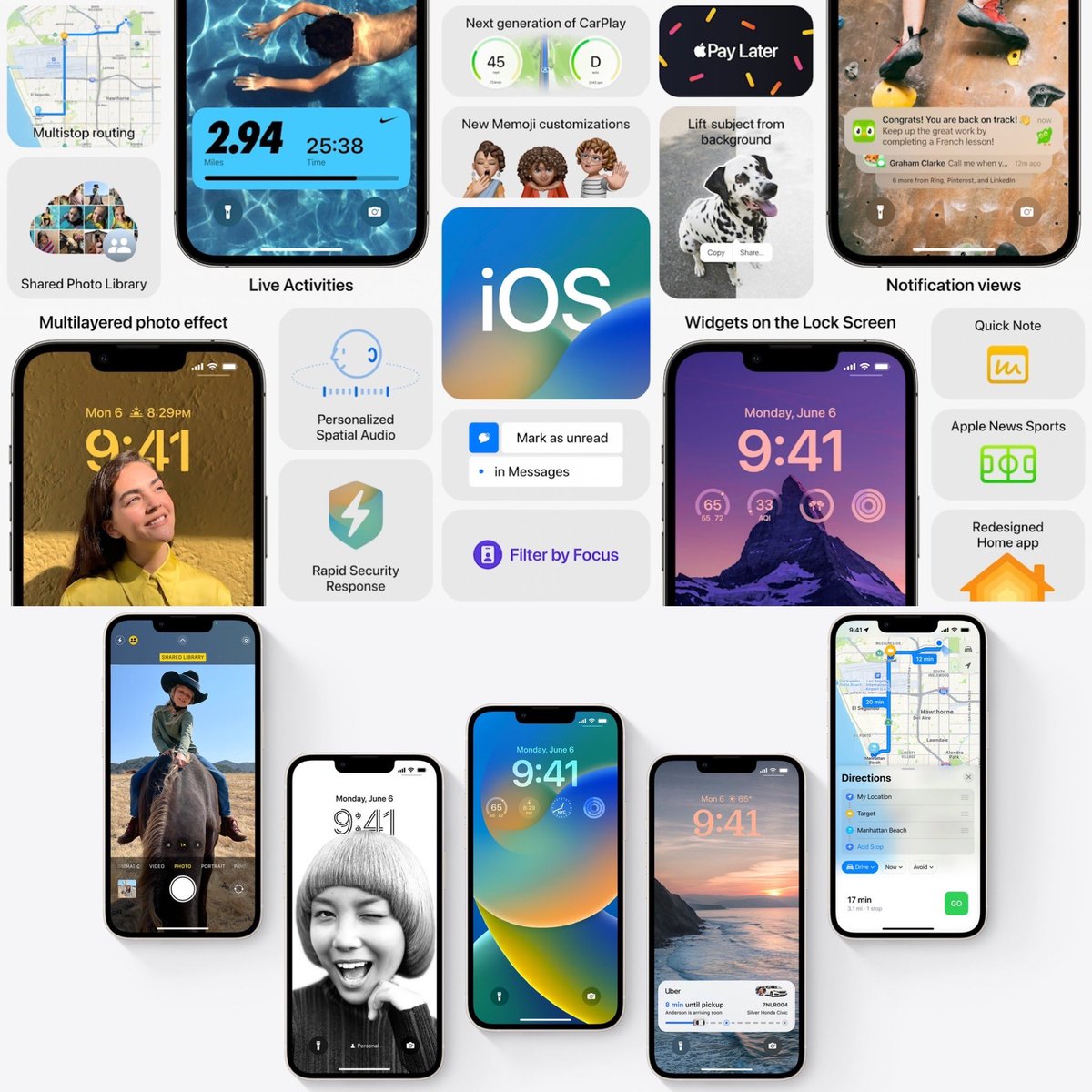 TechnikMoe's tweet photo. #iOS16 
 hat am 06. Juni auf der WWDC das neue Betriebssystem für die iPhones vorgestellt. Die größte Erneuerung bekommt der Sperrbildschirm: mehr Möglichkeiten bei der Anpassung der Uhrzeit, Widgets auf dem Sperrbildschirm 

Bildquelle: https://t.co/xQGCOp8n60

#wwdc22 #iOS16 https://t.co/37UBXGxatR