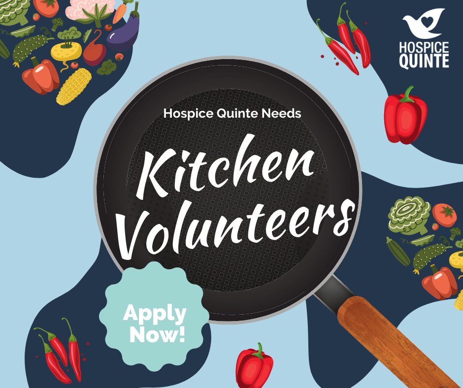 HospiceQuinte's tweet photo. Hospice Quinte is looking for volunteers to work in the kitchen at the Stan Klemencic Care Centre this summer.  More information and an application form can be found here: https://t.co/bB8UoOcaJu https://t.co/VkMk33E0Ou