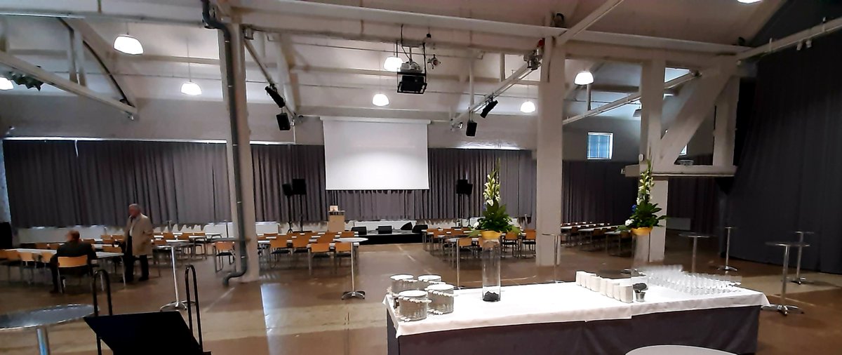 The #NBC2022 Symposium Exhibitors have all set up shop @Sibeliustalo #Puusepänsali #visitlahti - Great to see you @CristaniniC @LIFAair_FI @LIFAair @MirionHQ @miriontech #tecnex #cleamix nbc2022.org/sponsors/#exhi… - linkedin.com/feed/update/ur… #nbcfinland #cbrne
