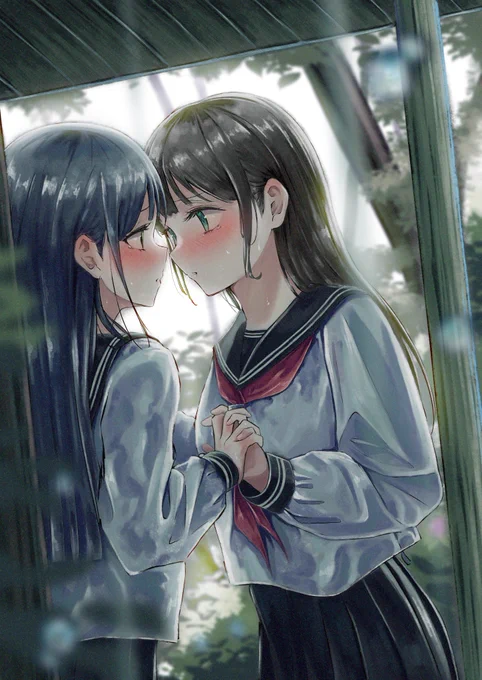 イタズラな雨
#創作百合 